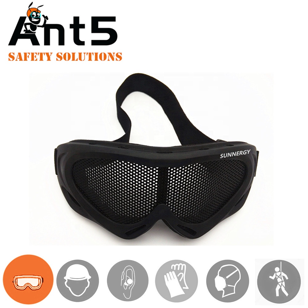 ANT5PPE Iron Mesh Wire Anti-Splash Security Goggles for Eye Safety in Forestry Work