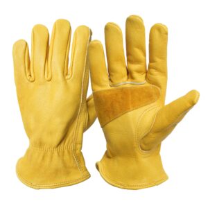 Bulk Cowhide Leather-based Work Gloves for Building, Gardening, Welding, and Heavy-Responsibility Duties for Males and Ladies