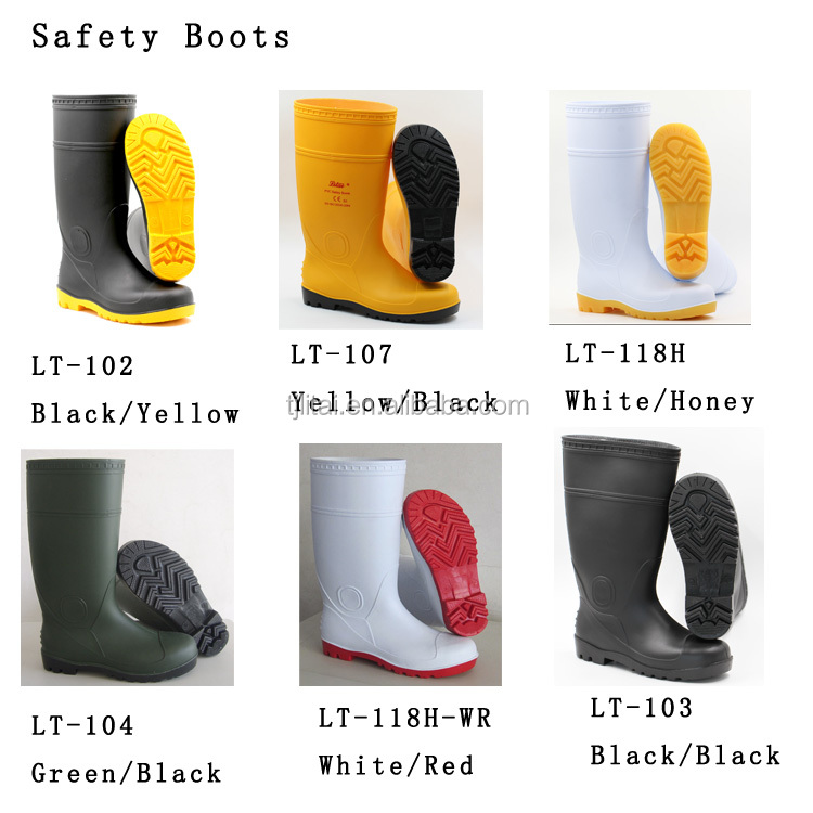 Number of Agricultural Injection Rubber Security PVC Boots with Metal Toe – Colourful Work PVC Footwear